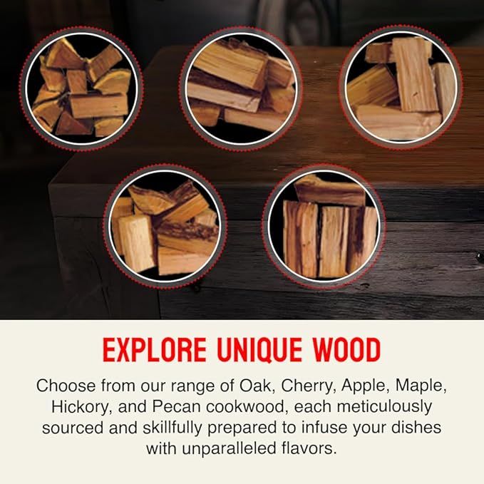 Mini Pizza Oven Wood, 6?멗nch Firewood Logs, Cherry Hardwood Splits for Portable Wood-Fired Pizza Ovens, USA Made, Sustainably Milled, Approximately 12-14 lbs