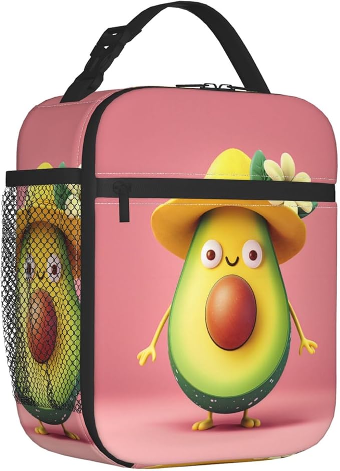 VANZEV Insulated Lunch Box for Women Men, Avocado Theme Lunch Box Reusable Portable Lunch Bag Cooler Tote Waterproof Lunch Container for Office Picnic Work Travel