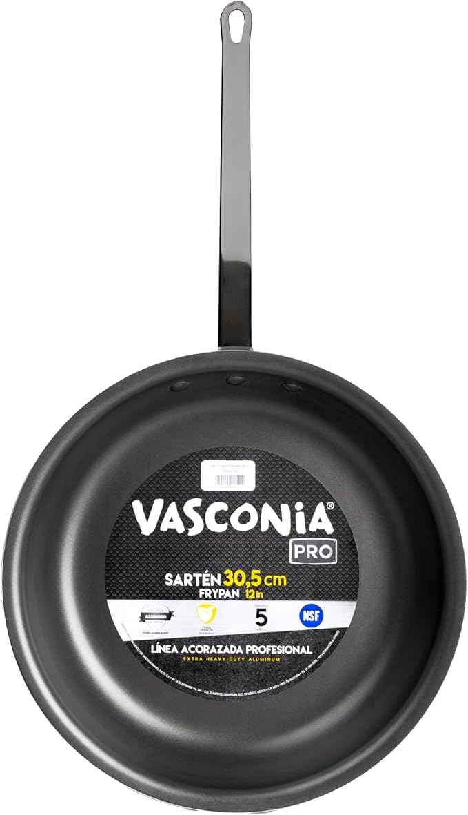 Vasconia Professional 12??Aluminum Fry Pan, Aluminum Skillet with NonStick & Fast-Cool Handle, NSF Certificate