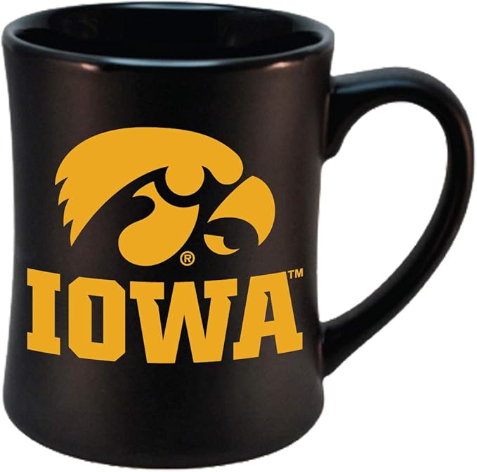 Iowa Hawkeyes Ceramic 16oz Sculpted Mug ??Official Team Logo Coffee Cup ??Handwash Recommended ??Individually Boxed