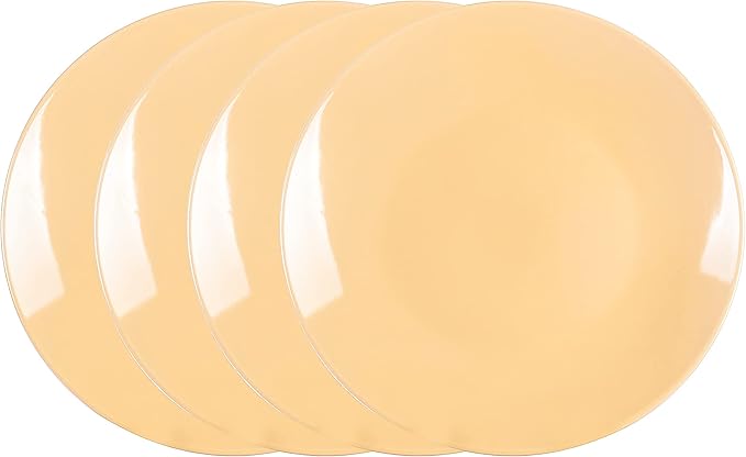 Color Wave Stoneware 16pc Dinnerware Set, Honey Golden)