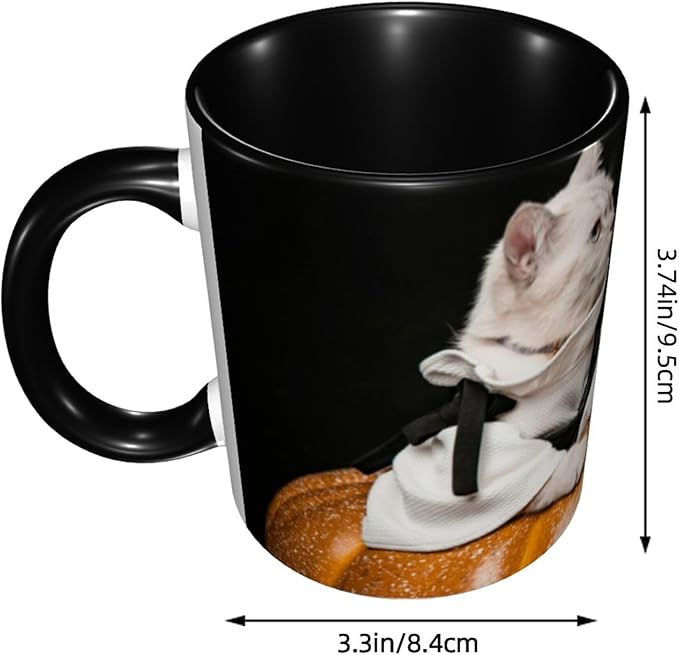 Customizable Mugs and Coffee Cups with Various Creative Designs Customize Your Photos Images Texts Partial or Full-Size Printing (Full-Width, Black)