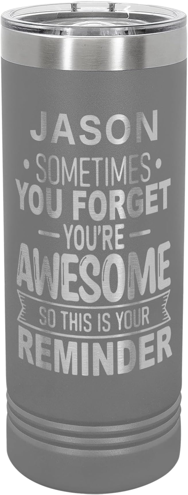 Personalized Inspirational Tumbler, Inspirational Gifts for Men Dad Father Wife Sister Women, Custom Birthday For Him Her, Customized You?셱e Awesome Tumbler, Teacher Coworker Gifts 22oz Gray