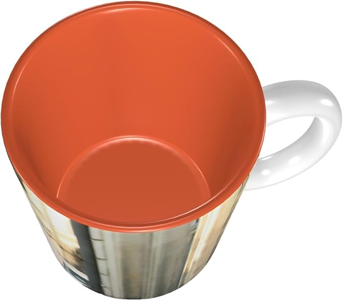 Custom Color Mugs with Partial or Full-Size Printing Customizable Photos and Text Coffee Mugs Creative Multicolor Designs Image (Full-Width, Orange)