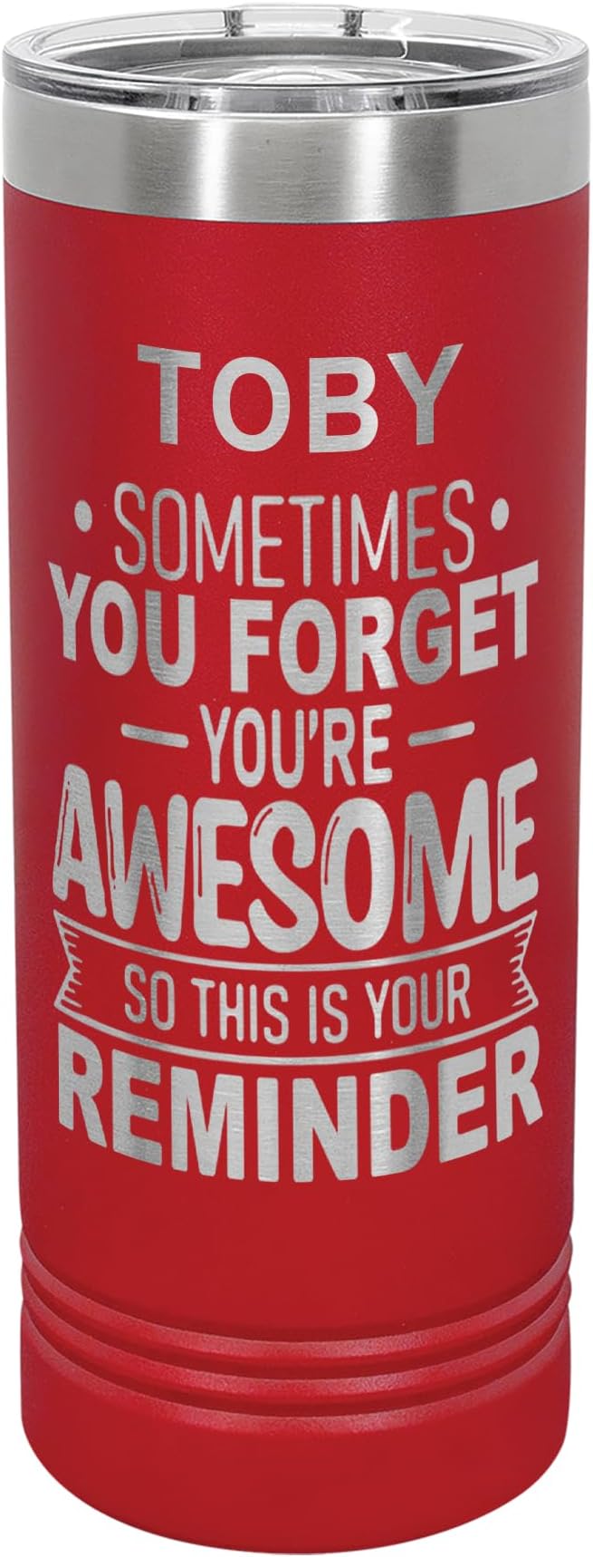 Personalized Inspirational Tumbler, Inspirational Gifts for Men Dad Father Wife Sister Women, Custom Birthday For Him Her, Customized You?셱e Awesome Tumbler, Teacher Coworker Gifts 22oz Red
