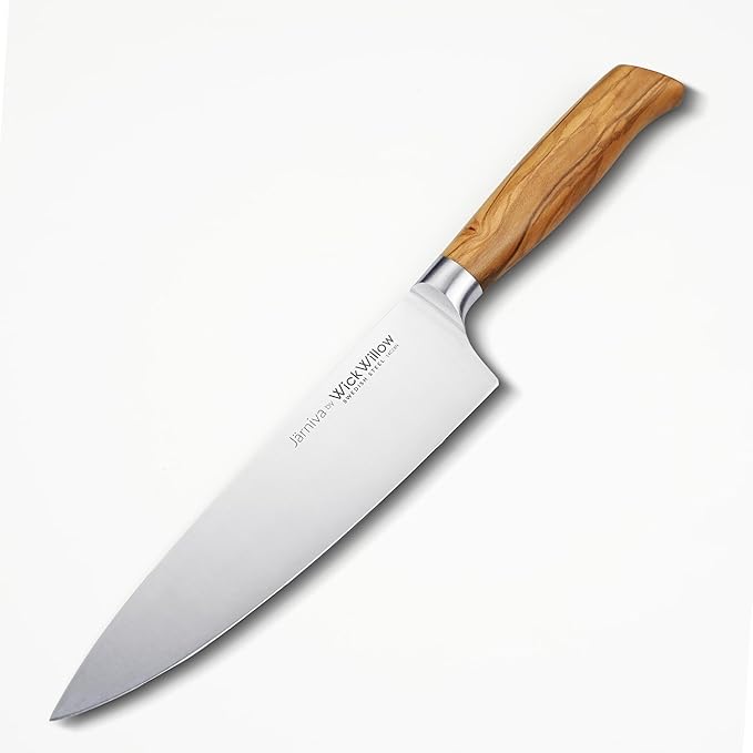 8 Inch Chef Knife ??Razor Sharp Swedish Steel Kitchen Knife with Italian Olive Wood Handle ??Premium Cutting Knife for Meat, Vegetables & Prep ??Gift for Home Cooks & Chefs
