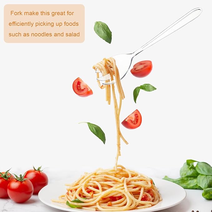 24 Pcs Disposable Plastic Serving Utensils Set 6 Each 9.7" Serving Spoons Forks 9.5" Knife and 6.3" Tongs for Christmas Family Gatherings Food Cake Birthday Party Buffet Cutlery(Clear)