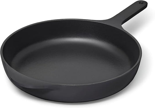Caraway Cast Iron Skillet - 10.5??Enameled Cast Iron Pan With 3 Layer Enamel Coating - No Seasoning Required - Compatible With All Stovetops - Free From Forever Chemicals - Charcoal