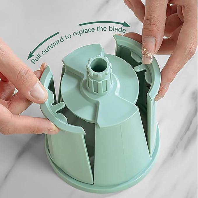 BSFRNF 5 In 1 Rotary Cheese Grater Vegetable Slicer for Kitchen, Carrot Shredder Tool-Food Shredders with 5 Sets Interchangeable Blades And Strong Suction Base (Green)