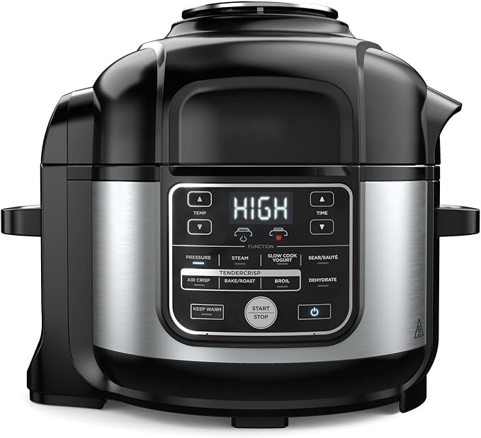 Ninja Foodi 10-in-1 Pressure Cooker & Air Fryer, 6.5-Qt Stainless Multicooker with TenderCrisp Technology & Nonstick Pot for Family Meals