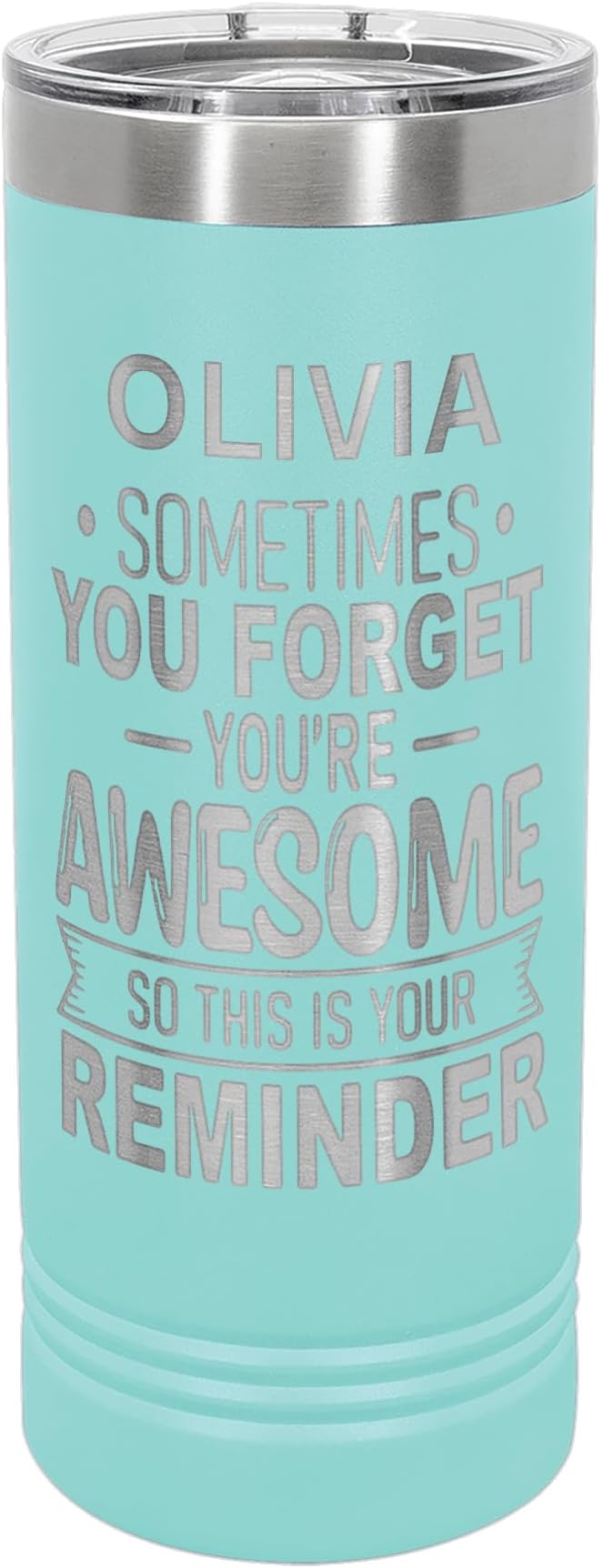 Personalized Inspirational Tumbler, Inspirational Gifts for Men Dad Father Wife Sister Women, Custom Birthday For Him Her, Customized You?셱e Awesome Tumbler, Teacher Coworker Gifts 22oz Teal