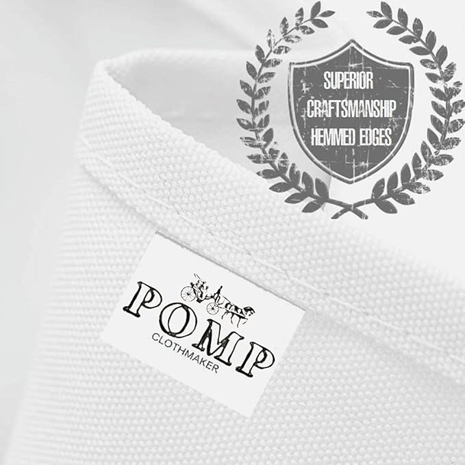 Pomp Pure White 60" x 102" Poplin Polyester Tablecloth (4 Pack) | Wrinkle + Stain Resistant Easy Care Premium Fabric | Fits 6FT Rectangle Table