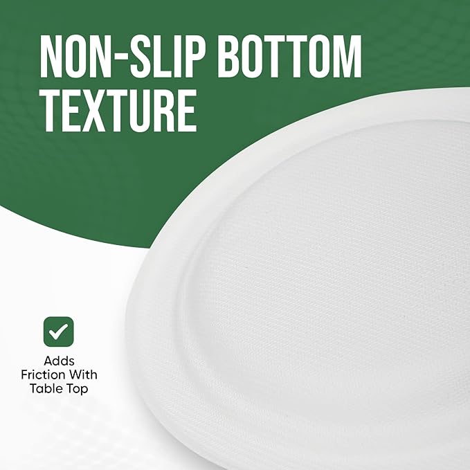 Dessert Plates, 100 Pack Small Paper Plates, Paper Plates 6 Inch ??100% Compostable Plates, Water & Oil Proof Disposable Plates, Microwavable Perfect Paper Plate For Party - White