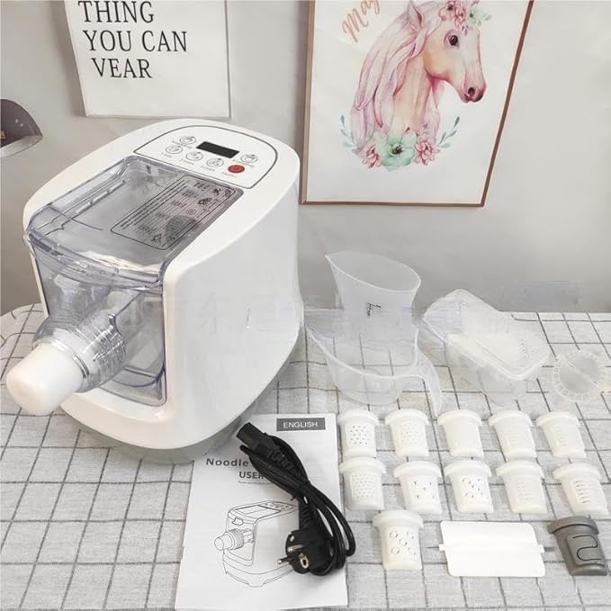 Generic Fully automatic multifunctional household noodle press and dumpling skin noodle machine, White, LD-102