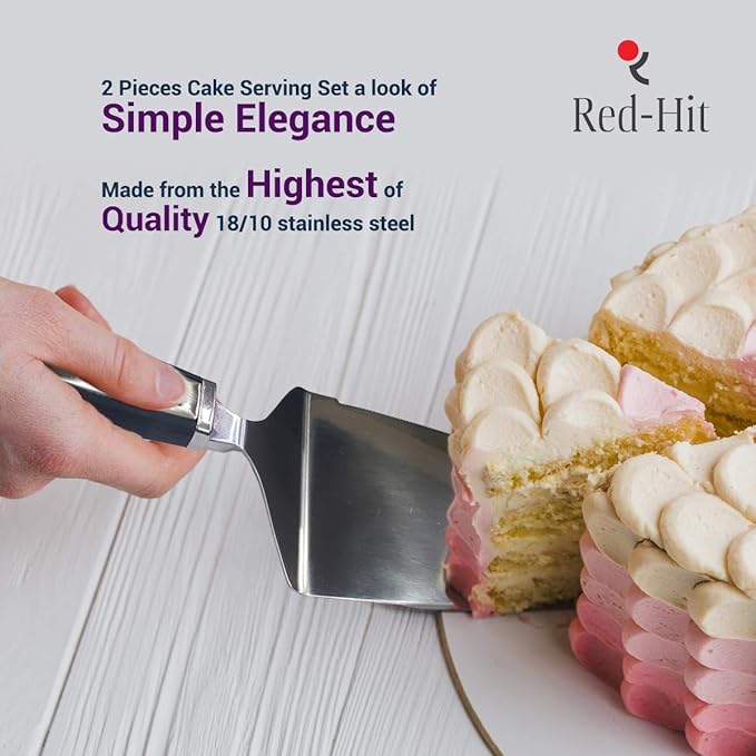 Cake Cutting Set for Wedding Cake Knife and Server Set, Cake Cutter and Pie Spatula, Cake Server and Knife Set of 2