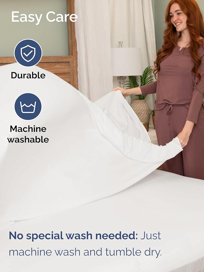 Extra Deep Pocket Queen Sheet Set - 4 Piece Breathable & Cooling Bed Sheets - Hotel Luxury Sheet Set - Soft, Wrinkle Free & Comfy - Easily Fits Extra Deep Mattresses - Deep Pocket Antique White Sheets