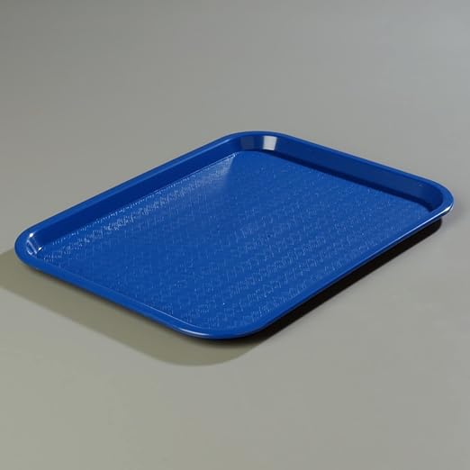 Carlisle FoodService Products CT121614 Caf챕 Standard Cafeteria / Fast Food Tray, 12" x 16", Blue