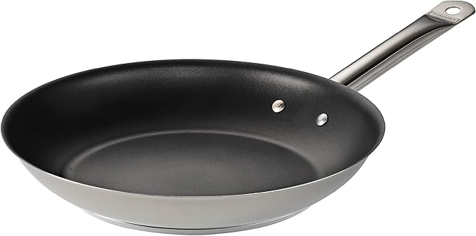 Tramontina 12-Inch Non Stick Large Frying Pan, Tri-Ply Base Stainless Steel Skillet with Reinforced Nonstick Coating, Dishwasher and Oven Safe