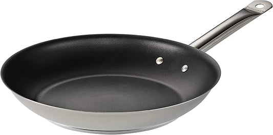 Tramontina 12-Inch Non Stick Large Frying Pan, Tri-Ply Base Stainless Steel Skillet with Reinforced Nonstick Coating, Dishwasher and Oven Safe