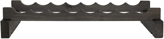 8 Bottle Wide Wine Rack Dark Stain