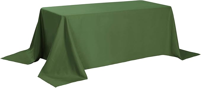 Cupuamon Rectangle Tablecloth 90x132 inch Washable Polyester Fabric Table Cloth for Wedding Party Dining Banquet Decoration（90x132, Willow）
