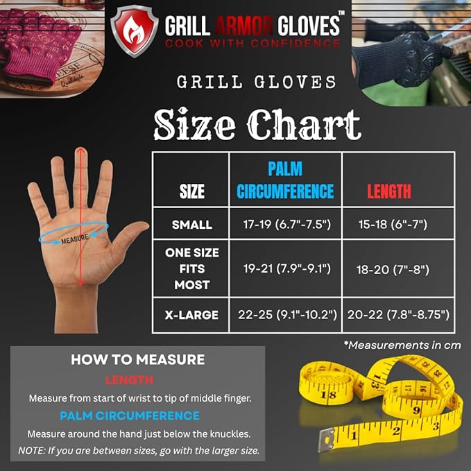 Oven Gloves with Fingers - 932째F Extreme Heat Proof and Cut Resistant Mitts for Kitchen, BBQ, Grill, Baking, Fire Pit - EN407 Certified with Non-Slip Silicone Grip and Cotton Lined for Comfort