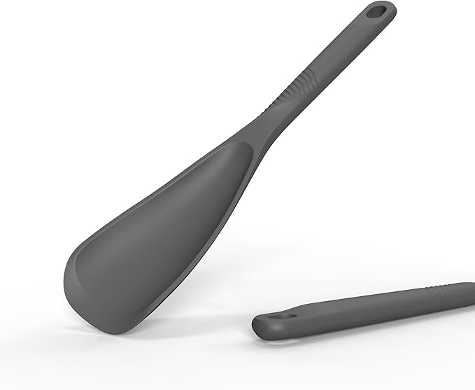 Silicone Cooking Utensils Set - 600째F Heat Resistant, Nonstick Kitchen Utensil Set with Spatulas, Spoons, Whisk, Tongs, BPA Free, Dishwasher Safe (Gray)
