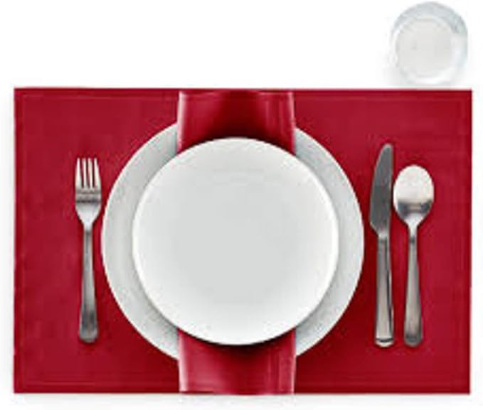 MY DRAP Cotton Placemats - Biodegradable, 45 x 32 cm / 17.7 x 12.6 in, Set of 4 for Dining and Kitchen Table, Table Runner