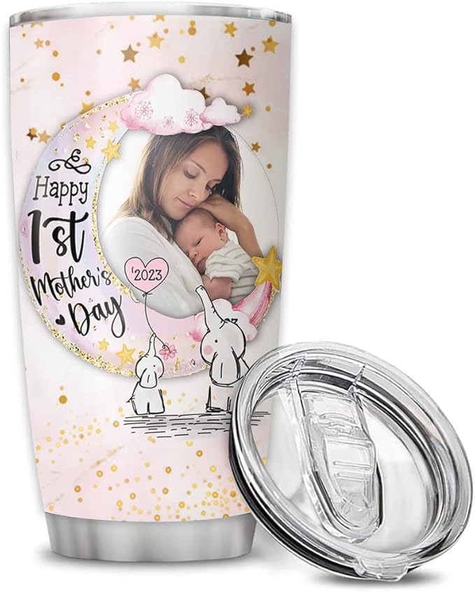 Personalized To My Mommy Tumbler, Birthday Christmas Mother's Day Gifts for Women New Mom Wife from Husband, Gifts for Woman After Birth, Custom Photo Stainless Steel Tumbler 20oz 30oz Gift For Women