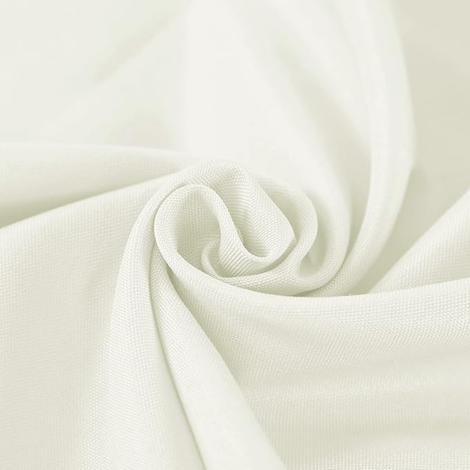 Fokitut 6 Pack Rectangle Tablecloth, 90x156 Inch, Stain Resistant and Wrinkle Polyester Table Cloth, Fabric Table Cover for Kitchen Dining, Wedding, Party, Holiday Dinner-Ivory