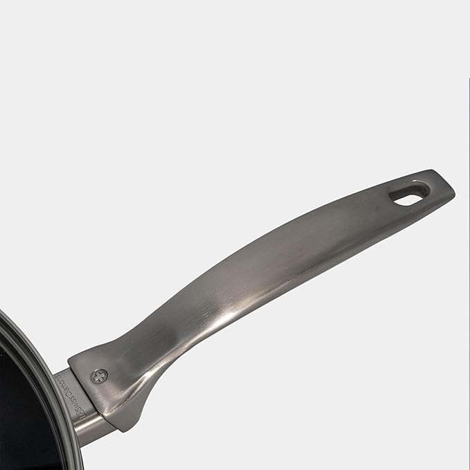 Swiss Diamond Nonstick Hybrid Ceramic and Diamond-Infused Deep Saute Pan With Glass Lid, PFAS- and PFOA-free, Dishwasher & Oven Safe Up To 500 째F (4.1 Quart)