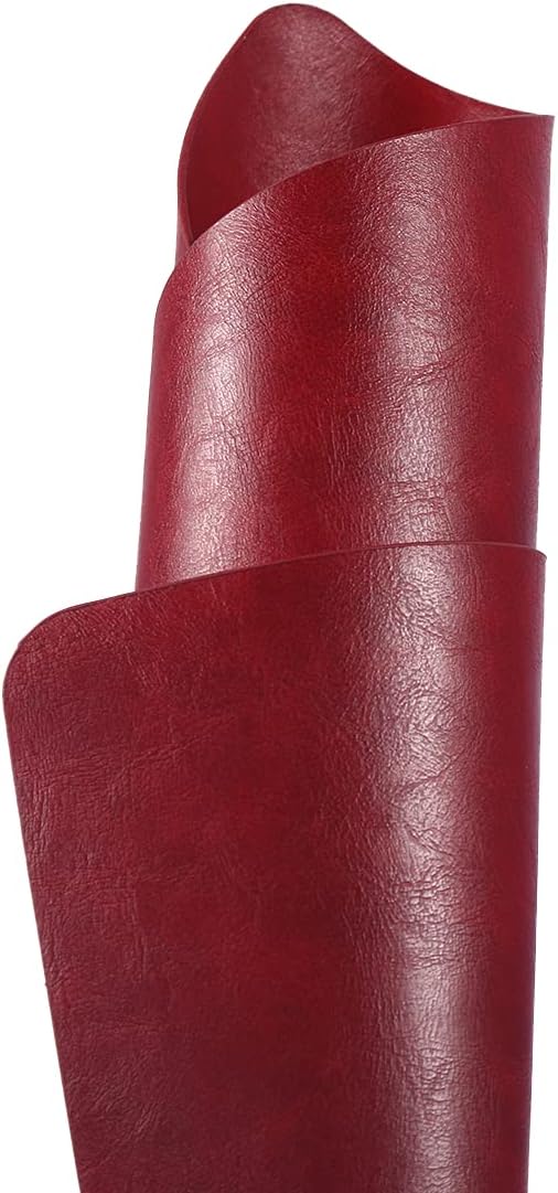 Placemats for Dining Table Set of 6,Design-Classic Faux Leather Eco-Friendly Place Mats,Waterproof&Oilproof Table Mats,Washable&Wipeable,Heat-Resistant,Non-Slip for Kitchen Table Decor(Red,6)