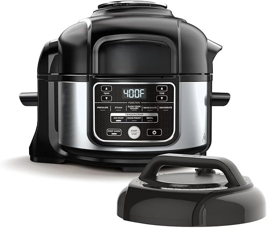 Niin-ja Foodi 10-in-1 Pressure Cooker & Air Fryer, 5 Quart - Stainless Steel Multi-Cooker with Precise Heating - Perfect Holiday Gift & Healthy Fast Cooking (FD 101)