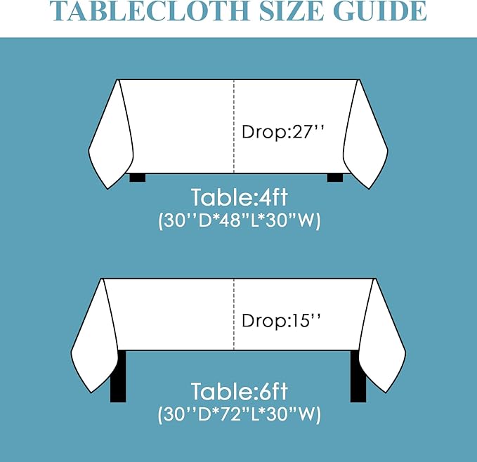 VidaFete 1 Pack 60 * 84inch Rectangle Tablecloth Polyester Table Cloth竊똕tain Resistant and Wrinkle Polyester Dining Table Cover for Kitchen Dinning Party Wedding Tabletop Buffet Decoration(White)