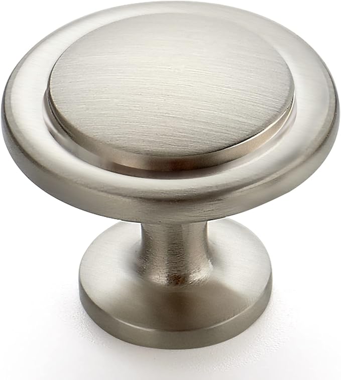 Ravinte 1 Pack 1-1/4 Inch Kitchen Cabinet Knobs Brushed Nickel Zinc Pulls Door Handles for Dresser Drawers
