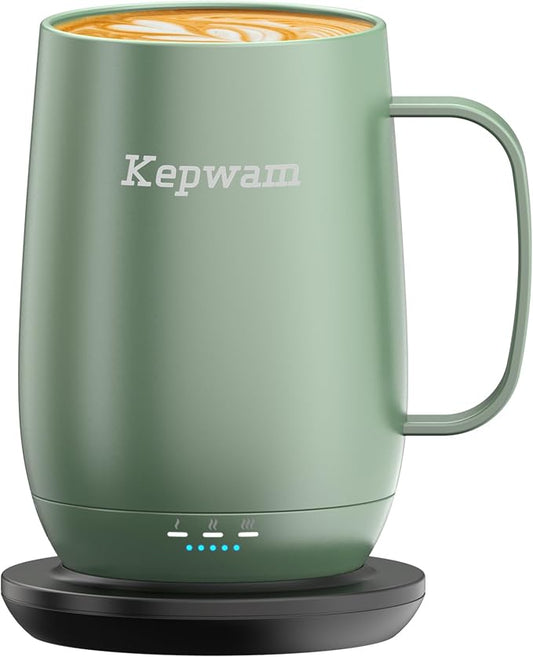 Heated Coffee Mug T2-Plus, 20oz Leading Large Capacity Self Heating Coffee Mug, Up to 8 Hrs Battery & Hot Up to 149?? Smart Coffee Mug for Women, Men