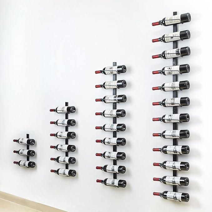 Sonyabecca Wall Wine Rack for 12 Wine Bottles竊똃IY Detachable Wine Storage Organizer, Wall Mount Wine Bottle Display Holder Used As One or Four, for Kitchen,Pantry,Wine Cellar,Gift for Dad,Husband