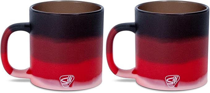 Silipint 16oz Silicone Coffee Mug ??Unbreakable Dishwasher Safe Microwave Oven & Freezer Compatible Travel Mug ??Non-Toxic Reusable Cup for Hot Coffee Tea or Cold Drinks, Volcano - Pack of 2
