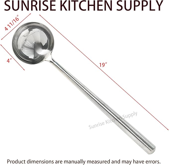 Sunrise Kitchen Supply All Stainless Steel Wok Ladle #2