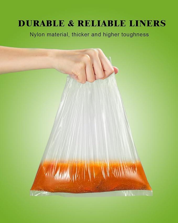 Slow Cooker Liners, 50 Cooking Bags Extra Large Disposable Pot Liner Plastic Bags for 6QT to 10QT Slow Cooker Cooking Pans, 14??x 22?? 50 Liners