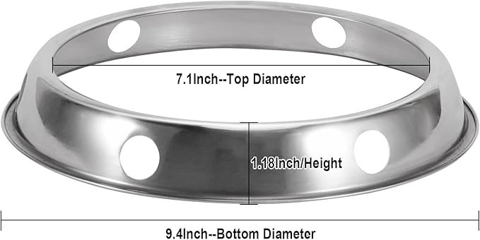 Wok Ring, stainless steel Wok Rack, 7쩐-Inch and 9쩐-Inch Reversible Size for Kitchen Use