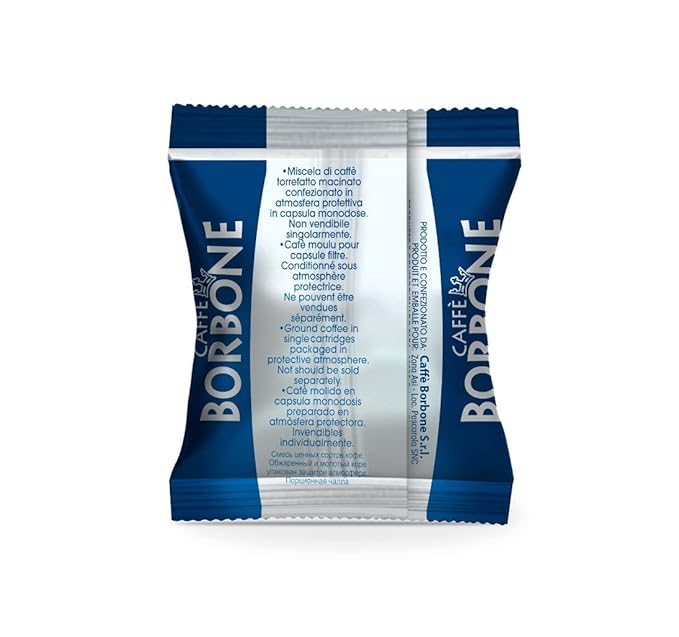 Caff챔 Borbone Blue Blend Nespresso Compatible Espresso Coffee Pods, 100 Count Espresso Pods