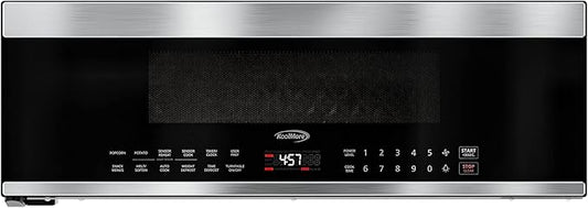 KoolMore 30 Inch Over-The-Range Low Profile Microwave, 1.2 Cu. Ft. Built-in, 10 Power Levels, 13.5??Glass Turntable, 1000-Watt Power, Advanced Air Vent, and Heat Circulation (KM-MLPOT-1SS)