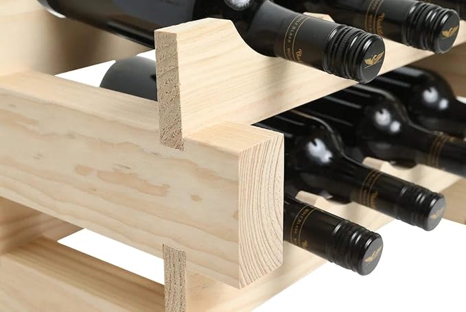72 Bottle Wine Rack (9 Wide) Dark Stain