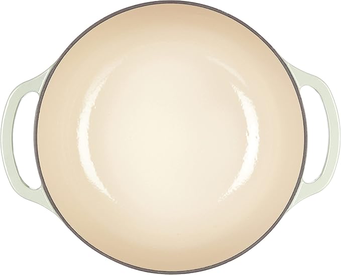 Lodge 6 Quart Enameled Cast Iron Dutch Oven with Lid ??Dual Handles ??Oven Safe up to 500째 F or on Stovetop - Use to Marinate, Cook, Bake, Refrigerate and Serve ??Desert Sage