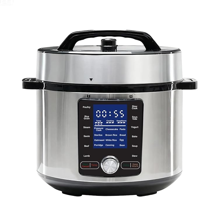 OLIXIS Electric Pressure Cooker 8.45Quart, 24 Functions in 1, Stainless Steel Pressure Cooker for Canning, Slowcook, Yogurt, Steam, Rice Grain, Soup, Bean, Poultry, Beef, Bake, Stew, Porridge