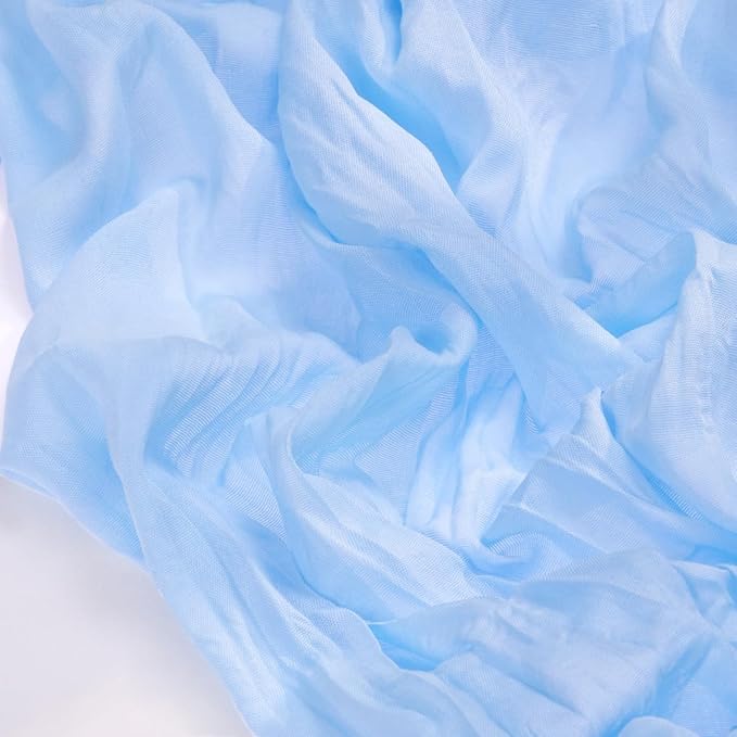 Socomi 3pcs Blue Valentine's Day Cheesecloth Table Runner Boho Rustic Gauze 120 inch 10FT Cheese Cloth Runner for Wedding Party Baby Shower Birthday Home Decor Holiday Decorations