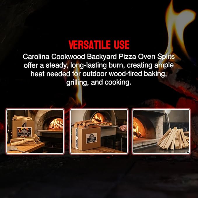 Pizza Oven Wood, 10 to 12?멗nch Firewood Logs, Cherry Hardwood Splits for Wood-Fired Pizza Ovens, USA Made, Sustainably Milled, Approximately 20-25 lbs