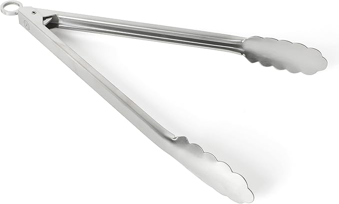 Martha Stewart Richburn 12-Inch Stainless Steel Kitchen Tongs ??Durable, Heat-Resistant Cooking and Serving Tool