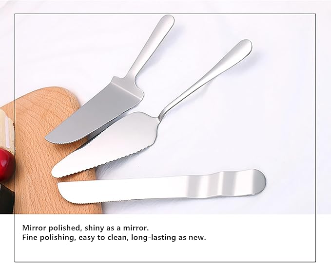 Cake Knife and Server Set Wedding Stainless Steel Cake Cutting Set For Wedding Include Cake Cutter And Cake Perfect For Wedding, Birthday, Parties and Events